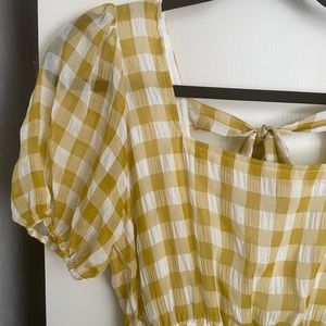 Yellow Checkered Dress